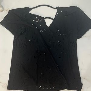 Black Open Backed Tee